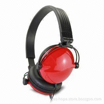 DJ Headphone with 3.5mm Stereo Plug and Frequency Range of 20 to 20KHz